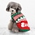 billige Hundeklær-Kat Hund Gensere Vinter Hundeklær Grønn Blå Kostume Bomull Stribe Fritid / hverdag Hold Varm Jul XS S M L XL XXL