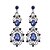 cheap Earrings-Women&#039;s Girls&#039; Sapphire Crystal Drop Earrings Pear Cut Ladies Fashion Vintage Gold Plated Earrings Jewelry White / Blue For Wedding Party Casual Daily 1pc