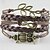 cheap Bracelets-Men&#039;s Women&#039;s Wrap Bracelet Loom Bracelet - Owl, Love, Anchor Bohemian, Double-layer Bracelet Jewelry Brown For Daily Casual