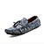 baratos Sapatilhas e Mocassins para Homem-Homens Primavera / Outono Conforto / Mocassim Casual Mocassins e Slip-Ons Couro Antiderrapante Preto / Azul