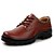 baratos Sapatos Oxford para Homem-Homens Couro Inverno Conforto Oxfords café / Preto / Ao ar livre