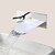abordables Robinetteries de lavabo-Robinet lavabo - Montage mural / Jet pluie Chrome Montage mural 1 trou / Mitigeur un trouBath Taps / Laiton