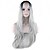 cheap Synthetic Trendy Wigs-Synthetic Wig Curly Curly Wig Long Grey Synthetic Hair Women&#039;s Ombre Hair Dark Roots Middle Part Gray