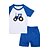 billige Sæt-Drenge 3D Patchwork Nattøj Tøjsæt Kortærmet Sommer Tegneserie Bomuld Baby Daglig