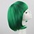 abordables Pelucas para disfraz-peluca de cosplay peluca sintética peluca cosplay recta recta bob peluca verde pelo sintético verde de las mujeres