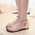 baratos Sandálias de mulher-Mulheres Sandálias Sem Salto Miçangas Sintético Primavera / Verão Dourado / Prata