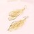 cheap Earrings-Women&#039;s Earrings Hollow Out Long Leaf Ladies Tassel Bohemian Fashion Boho Earrings Jewelry Golden For Casual Daily
