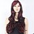 cheap Synthetic Trendy Wigs-Synthetic Wig Wavy Wavy Wig Long Burgundy Synthetic Hair Women&#039;s Red