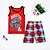 cheap Sets-Toddler Boys&#039; Clothing Set Sleeveless Red Patchwork Daily Cartoon