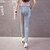 baratos Calças de mulher-Mulheres Calças Simples Jeans Algodão Micro-Elástica Mulheres