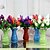 baratos Flor artificial-Flores artificiais 1 Ramo Estilo Moderno Tulipas Flor de Mesa