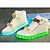 Χαμηλού Κόστους Γυναικεία Sneakers-Γυναικεία Παπούτσια PU Άνοιξη / Φθινόπωρο Ανατομικό / Φωτιζόμενα παπούτσια Αθλητικά Παπούτσια Τρέξιμο Επίπεδο Τακούνι LED Λευκό / Μαύρο