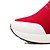 זול סניקרס לנשים-בגדי ריקוד נשים נעליים דמוי עור אביב / סתיו נוחות נעלי ספורט הליכה פלטפורמה שחור / אדום