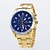 voordelige Klassieke Horloge-Voor heren Polshorloge Kwarts Klassiek Vrijetijdshorloge Goud Analoog - Wit Blauw