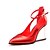 billige Højhælede sko til kvinder-Støvler-LæderDame-Rød Sølv Guld Oliven-Bryllup Formelt Fritid-Kilehæl