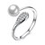ieftine Inele la Modă-Pentru femei Inel inel de înfășurare Zirconiu Cubic Perle diamant mic 1 buc Argintiu Perle Plastic Zirconiu femei Design Unic Zi de Naștere Afaceri Bijuterii grup