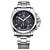 preiswerte Armbanduhr-Herren Armbanduhr Quartz Armbanduhren für den Alltag Edelstahl Band Schwarz Marke