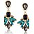 cheap Earrings-Women&#039;s Crystal Drop Earrings Ladies Personalized Vintage Bohemian Fashion Boho Crystal Rhinestone Gold Plated Earrings Jewelry Gold / Black For Party Daily Casual 1pc