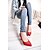 cheap Women&#039;s Heels-Women&#039;s Shoes PU Summer / Fall / Winter Heels Boots Dress / Casual Kitten Heel Others Red / Silver