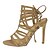 cheap Women&#039;s Sandals-Women&#039;s Sandals Stiletto Heel Ankle Strap Casual Dress Party &amp; Evening Lace-up Leatherette Summer Golden / Khaki / Silver