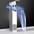 billige Armaturer til badeværelset-Moderne Basin Vandfald Touch/ikke-touch LED Messing Ventil Enkelt håndtag Et Hul Krom , Badekarshaner Køkken Vandhane Håndvasken vandhane