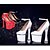 cheap Women&#039;s Heels-Women&#039;s Patent Leather Spring / Summer Light Up Shoes / Club Shoes Heels Chunky Heel / Platform Crystal / Buckle White / Black / Red / Wedding / Party &amp; Evening / Dress / Party &amp; Evening