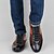 halpa Miesten Oxford-kengät-Miesten Nahkakengät Kevät / Syksy Comfort Kausaliteetti ulko- Oxford-kengät Kävely Nahka Liukumaton Musta / Ruskea / Solmittavat
