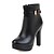 cheap Women&#039;s Boots-Women&#039;s Shoes Winter Platform / Fashion Boots Boots Dress / Casual Chunky Heel Buckle / Zipper Black / White / Almond