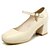 cheap Women&#039;s Heels-Women&#039;s Heels Spring / Summer / Fall Chunky Heel / Block Heel Basic Pump Casual Dress Office &amp; Career Split Joint Leatherette White / Black / Pink / 2-3