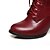 preiswerte Damenstiefel-Damen Stiefel Block Fersenstiefel Outdoor Büro &amp; Karriere Winter Blockabsatz Modische Stiefel Wanderschuhe Kunstleder Schwarz Weiß Burgund