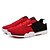 cheap Men&#039;s Sneakers-Men&#039;s Sneakers Flat Heel Comfort Athletic Casual Lace-up Split Joint PU Spring Fall Black / Red / Black / Dark Blue