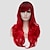 Недорогие Парики к костюмам-готический парик синтетический парик волнистый волнистый с челкой парик длинные красные синтетические волосы женская боковая часть красный