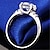 voordelige Ring-Ringen Modieus Bruiloft Sieraden Sterling zilver / Strass Dames Bandringen 1 stuks,5 / 6 / 7 / 8 / 9 / 8½ / 9½ / 4 Zilver