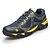 baratos Sapatos Desportivos para Homem-Masculino Tênis Conforto Tule PVC Primavera Outono Atlético Corrida Conforto Cadarço Rasteiro Azul Escuro Verde 7,5 a 9,5 cm