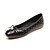 זול נעלים שטוחות לנשים-נשים נעליים דמוי עור סתיו נוחות שטוחות הליכה עקב שטוח פפיון עבור שמלה שחור אפור