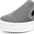 baratos Sapatilhas e Mocassins de mulher-Feminino Sapatos Tecido Primavera Outono Conforto Mocassins e Slip-Ons Rasteiro Para Casual Preto Cinzento