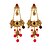 cheap Earrings-Women&#039;s Fashion Earrings Jewelry Black / Red / Blue For Wedding Party