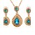 cheap Jewelry Sets-Women&#039;s Crystal Jewelry Set Pendant Necklace Necklace / Earrings Vintage European Fashion Crystal Rhinestone Earrings Jewelry Red / Green / Blue For Wedding Party Daily Casual Work