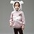 voordelige Hoodies &amp; Sweatshirts-Peuter Voor meisjes Hoodie en sweatshirt Mouwloos Lapwerk Roze Groen Kinderen Tops Herfst Winter Tekenfilm Dagelijks Normaal