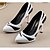 cheap Women&#039;s Heels-Women&#039;s Shoes PU Fall Heels Stiletto Heel White / Black