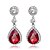 abordables Pendientes-Mujer Circonita Pendientes colgantes Zirconio Zirconia Cúbica Aretes Gota damas Piedras Joyas Rojo / Lila / Champaña Para Boda Fiesta / Cristal