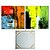 billige Abstrakte malerier-Hang malte oljemaleri Håndmalte - Abstrakt Moderne / Middelhavet Lerret