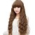 Χαμηλού Κόστους Συνθετικές Trendy Περούκες-Συνθετικές Περούκες Σγουρά Kinky Curly Χαλαρό Κυματιστό Kinky Σγουρό Σγουρά Περούκα Μακρύ Ανοικτό Καφέ Συνθετικά μαλλιά 22 inch Γυναικεία Καφέ