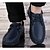 Χαμηλού Κόστους Ανδρικά Sneakers-Ανδρικά Άνοιξη / Φθινόπωρο Ανατομικό Causal Χωρίς Τακούνι Περπάτημα Νάπα Leather / Δερματίνη / Δερμάτινο Δεν τρυπάει Αντιολισθητικό Μαύρο / Κόκκινο / Μπλε / Κορδόνια