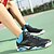 זול סניקרס לגברים-גברים נעלי אתלטיקה טול סתיו אתלטי כדורסל עקב שטוח שחור אדום כחול שטוח