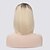 cheap Synthetic Trendy Wigs-Middle Long Straight Synthetic Hair Wig Ombre Black Blonde Color Synthetic Wigs