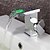 cheap Bathroom Sink Faucets-Bathroom Sink Faucet - LED / Waterfall Chrome Vessel Single Handle One HoleBath Taps