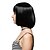 Χαμηλού Κόστους Συνθετικές Trendy Περούκες-Γυναικείο Κοντό Μαύρο Συνθετικά μαλλιά Χωρίς κάλυμμα capless Περούκες Απόκριες Περούκα Καρναβάλι περούκα