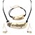 billiga Jewelry Set-Smyckeset Mode Guld Silver Set Bröllop Party Dagligen Casual 1set Dekorativa Halsband Örhängen Armband Bröllopsgåvor