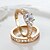 voordelige Ring-Dames Statement Ring Zirkonia Legering Statement Modieus Modieuze ringen Sieraden Gouden Voor Bruiloft Feest 6 / 7 / 8 / 9 / 10